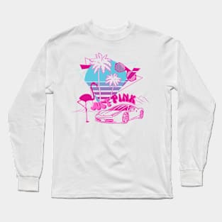 Pink Retro Aesthetic Long Sleeve T-Shirt